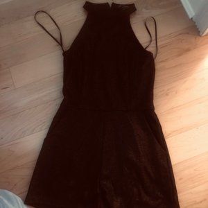 Black Stretch/Glitter One Clothing Romper - size S